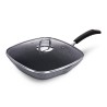 Patelnia grillowa pokrywką 28cm Grey Stone Touch Berlinger Haus