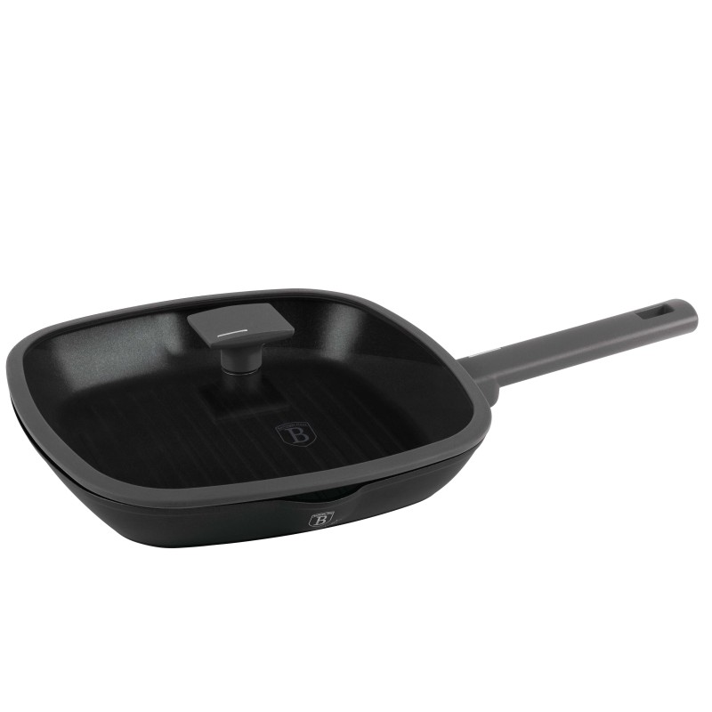 Patelnia grillowa z pokrywką 28cm Antracit Berlinger Haus