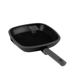 Patelnia grillowa z pokrywką 28cm Antracit Berlinger Haus