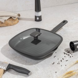 Patelnia grillowa z pokrywką 28cm Antracit Berlinger Haus
