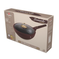 Patelnia wok z pokrywką 28cm Leonardo Berlinger Haus