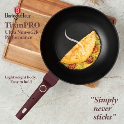Patelnia wok z pokrywką 28cm Leonardo Berlinger Haus