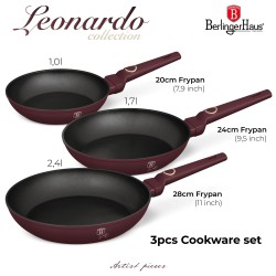 Zestaw patelni 3 szt. 20/24/28cm Leonardo Berlinger Haus