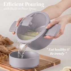 Garnek z pokrywką 2,5L 20cm Taupe Berlinger Haus
