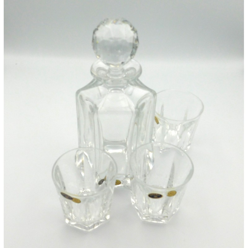 Komplet kryształowy do whisky karafka + 6 szklanek Victoria Bohemia