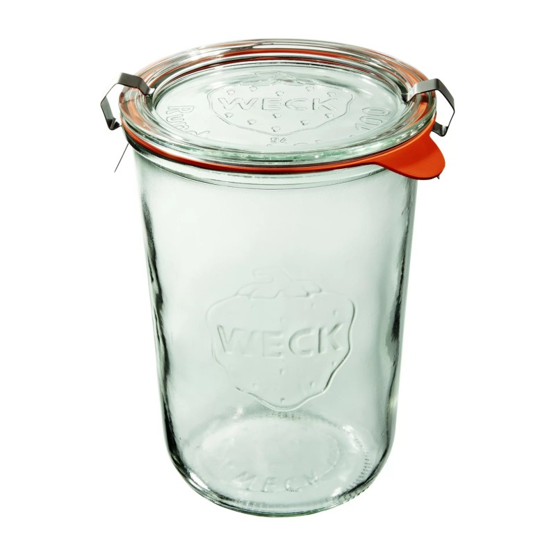 Komplet słoików 850ml z pokrywką, uszczelką i zapinkami 6 szt. Mold Weck