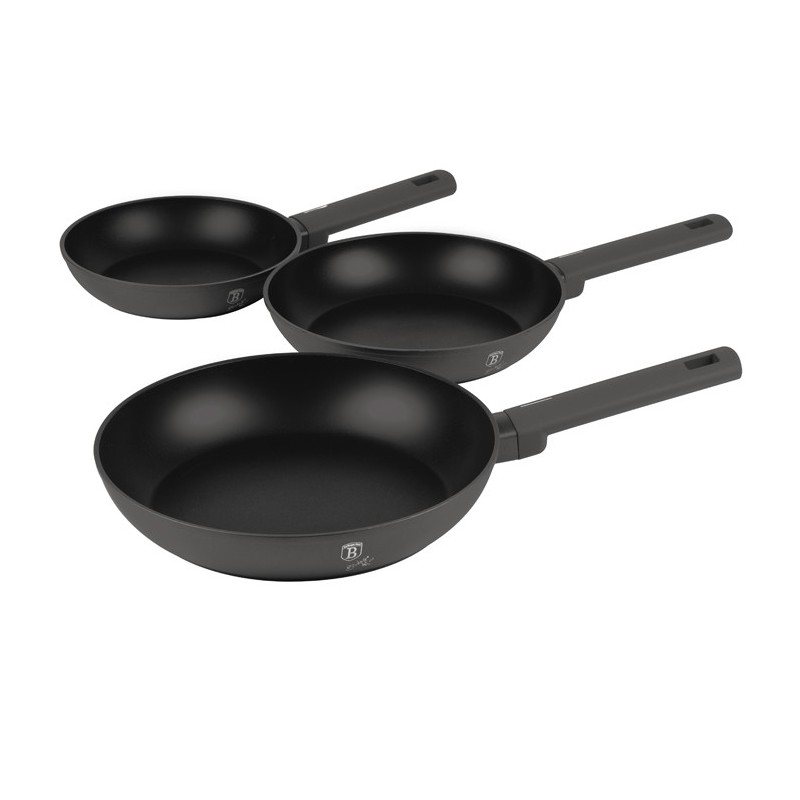 Zestaw patelni 3 szt 20/24/28cm Antracit Berlinger Haus