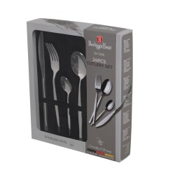 Komplet sztućców 24szt Black Silver Berlinger Haus