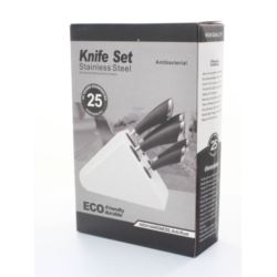 komm/e60 kpl 5 szt noże kute w bloku skos niebi