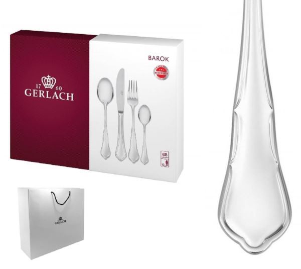 26p Barok sztućce Gerlach 68 szt pudełko + Torba