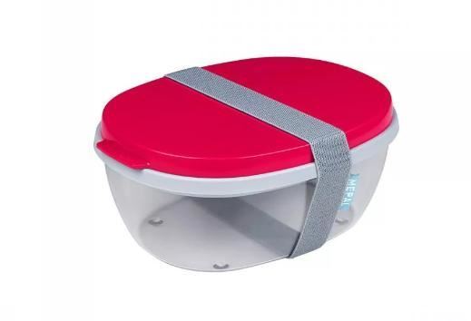 Salad box Ellipse Nordic Red Mepal