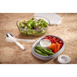 Salad box Ellipse Nordic Red Mepal