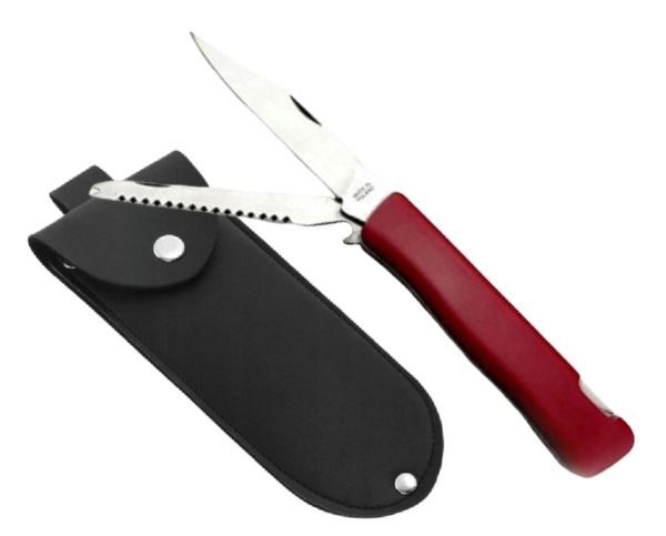 Scyzoryk wędkarski w etui czerwony Oskard 612w