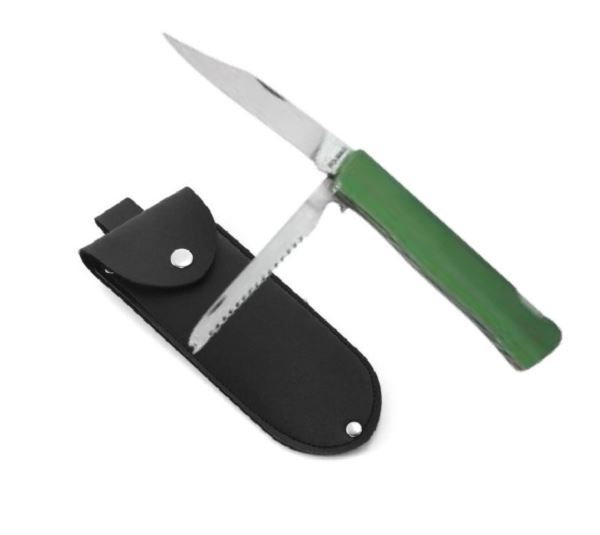 Scyzoryk wędkarski w etui zielony Oskard 612w