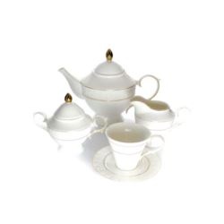 Komplet porcelanowy kawa/herbata BoneChina 17el Mayerhoff