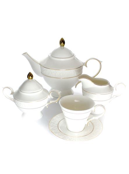 Komplet porcelanowy kawa/herbata BoneChina 17el Mayerhoff