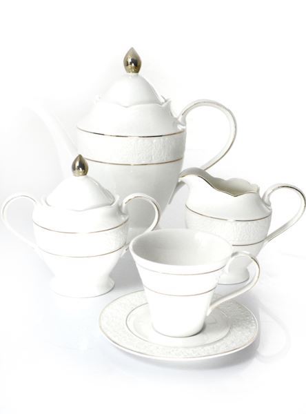 Komplet porcelanowy kawa/herbata BoneChina 17el Mayerhoff