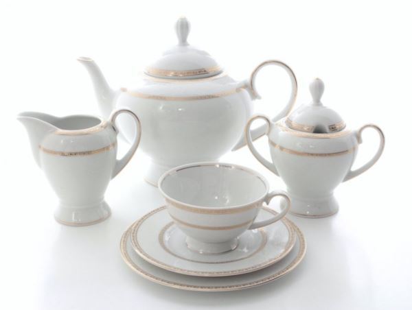 Komplet porcelanowy do herbaty Cordiane na 12 osób 27 szt. Gerlach