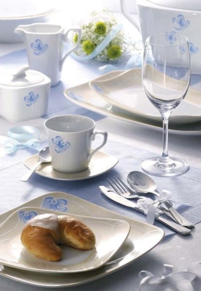 Komplet porcelany do herbaty Anemone na 12 osób 27 szt. Gerlach
