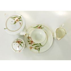 Komplet porcelany do herbaty Lilianne dla 6 osób 21 elementów Heywood