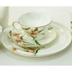 Komplet porcelany do herbaty Lilianne dla 6 osób 21 elementów Heywood