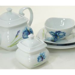 Komplet komplet porcelany do herbaty Iris dla 6 osób 20 elementów Heywood