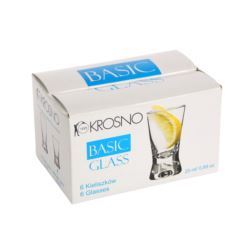 Komplet 6 szt. kieliszki do wódki 25 ml Krosno