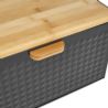 Chlebak czarny 35,5x21,5x21cm Geometric Tadar