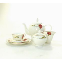 Komplet porcelany do herbaty Rosalin dla 12 osób 39 elementów Heywood