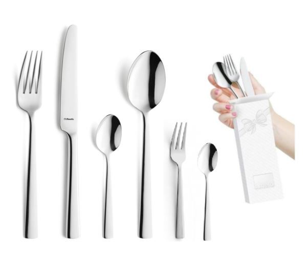 Komplet sztućców Moderno 36 szt. pudełko małe 18/10 Amefa