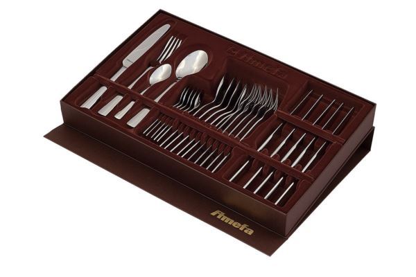 Komplet sztućców Moderno 24 szt. pudełko duże brąz 18/10 Amefa