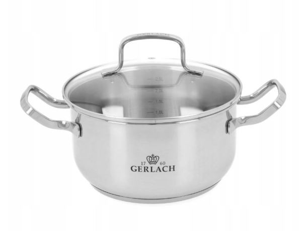 Garnek 20 cm 2,5l pokrywka indukcja Simple GERLACH