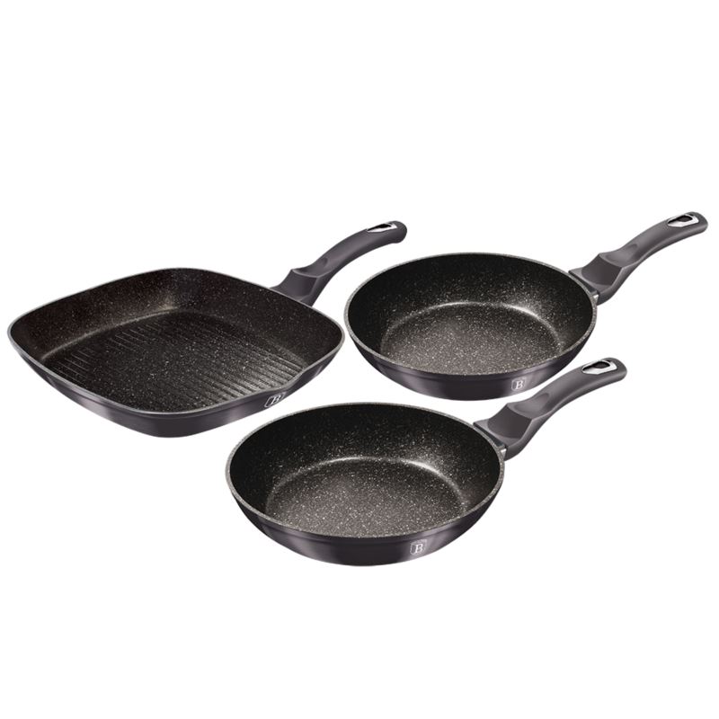 Zestaw patelni 2 + 1 szt Carbon Pro Berlinger Haus