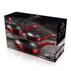 Zestaw patelni 3 szt Burgundy Berlinger Haus