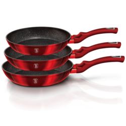 Zestaw patelni 3 szt Burgundy Berlinger Haus