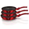 Zestaw patelni 3 szt Burgundy Berlinger Haus
