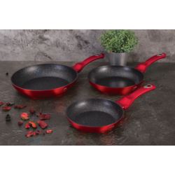 Zestaw patelni 3 szt Burgundy Berlinger Haus