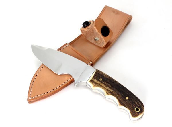 666 OSKARD Nóż myśliwski dł ostrza 90 mm + etui