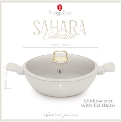 Garnek płytki z pokrywką 4,5L 30cm Sahara Berlinger Haus