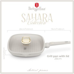 Patelnia grillowa z pokrywką 28cm Sahara Berlinger Haus
