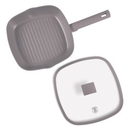 Patelnia grillowa z pokrywką 28cm Taupe Berlinger Haus