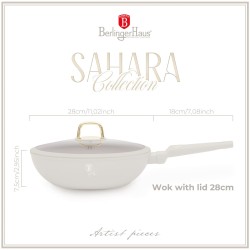 Patelnia wok z pokrywką. 28cm Sahara Berlinger Haus