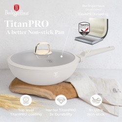 Patelnia wok z pokrywką. 28cm Sahara Berlinger Haus