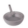 Patelnia wok z pokrywką 28cm Taupe Berlinger Haus