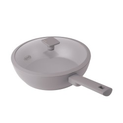 Patelnia wok z pokrywką 28cm Taupe Berlinger Haus
