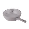 Patelnia wok z pokrywką 28cm Taupe Berlinger Haus
