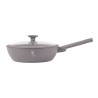 Patelnia wok z pokrywką 28cm Taupe Berlinger Haus
