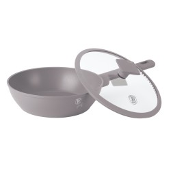 Patelnia głęboka z pokrywką 24cm Taupe Berlinger Haus