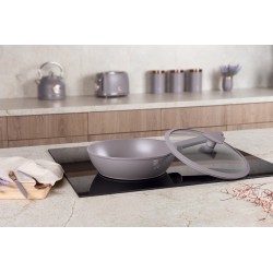 Patelnia głęboka z pokrywką 24cm Taupe Berlinger Haus