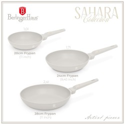 Zestaw patelni 3 szt 20/24/28cm Sahara Berlinger Haus